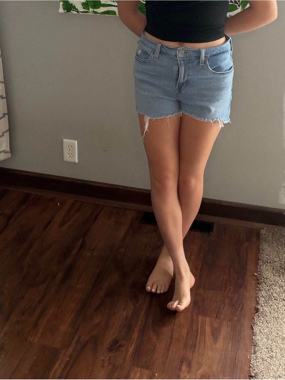 Levi's Light Blue Denim Cutoff Shorts